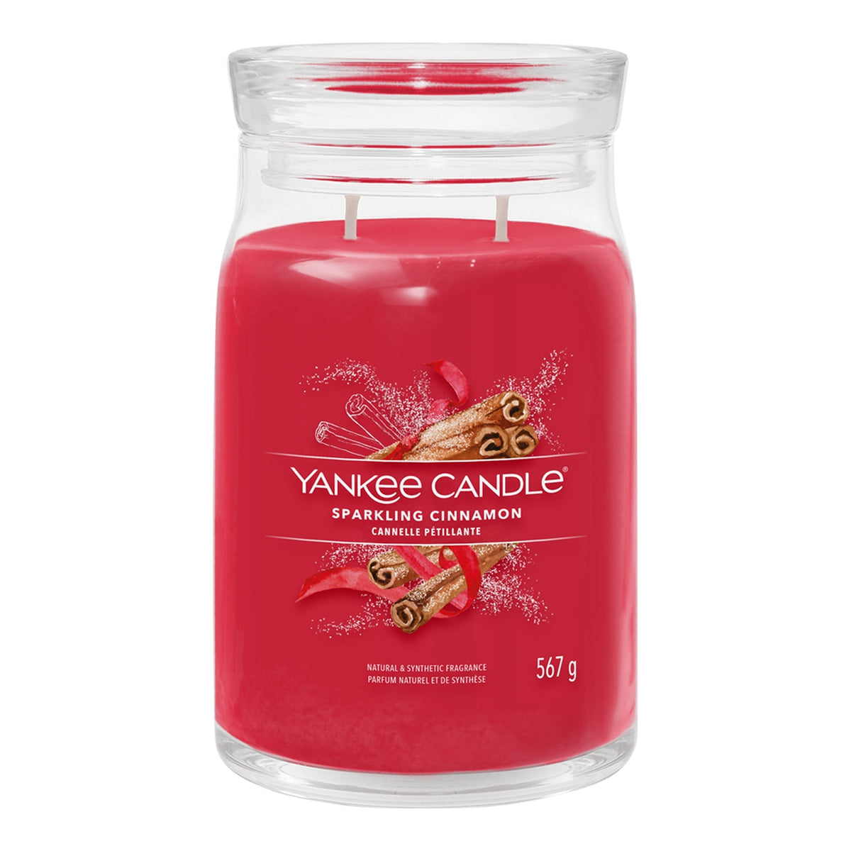 Yankee Candle Sparkling Cinnamon – Candela Profumata Giara Grande Signature 567 g