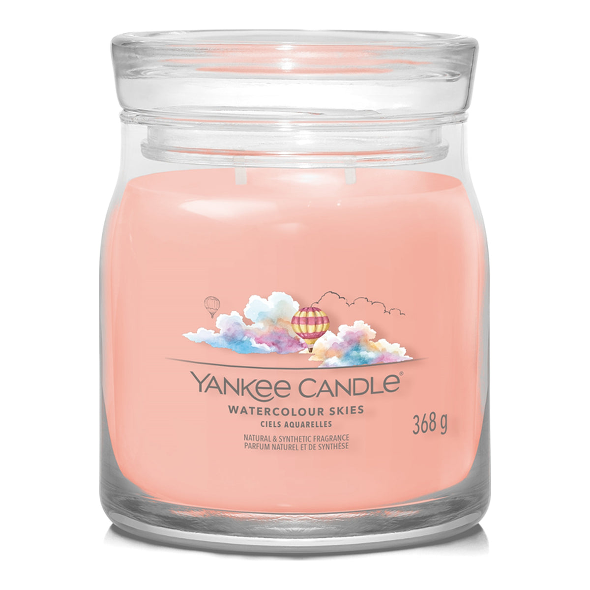 Yankee Candle Watercolour Skies – Candela Profumata Giara Media Signature 368 g