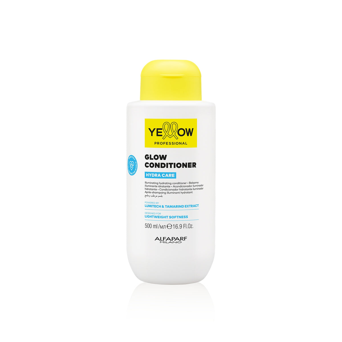 Yellow Professional Hydra Care Glow Conditioner – Balsamo Idratante Illuminante 500 ml, confezione frontale