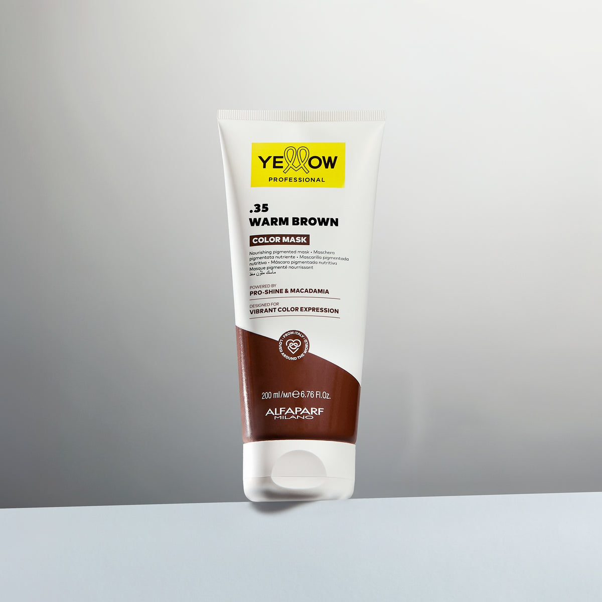 Yellow Professional Color Care Color Mask – Maschera Colorante Nutriente e Ravvivante 200 ml, .35  WARM BROWN, immagine ufficiale 2