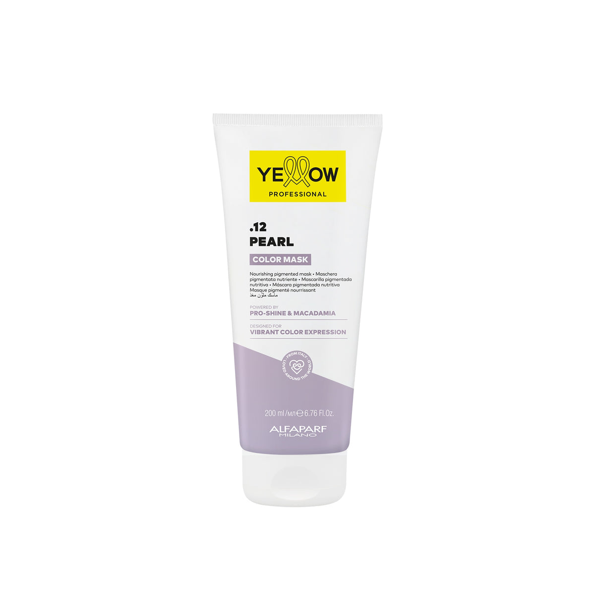 Yellow Professional Color Care Color Mask – Maschera Colorante Nutriente e Ravvivante 200 ml, .12 PEARL, confezione frontale