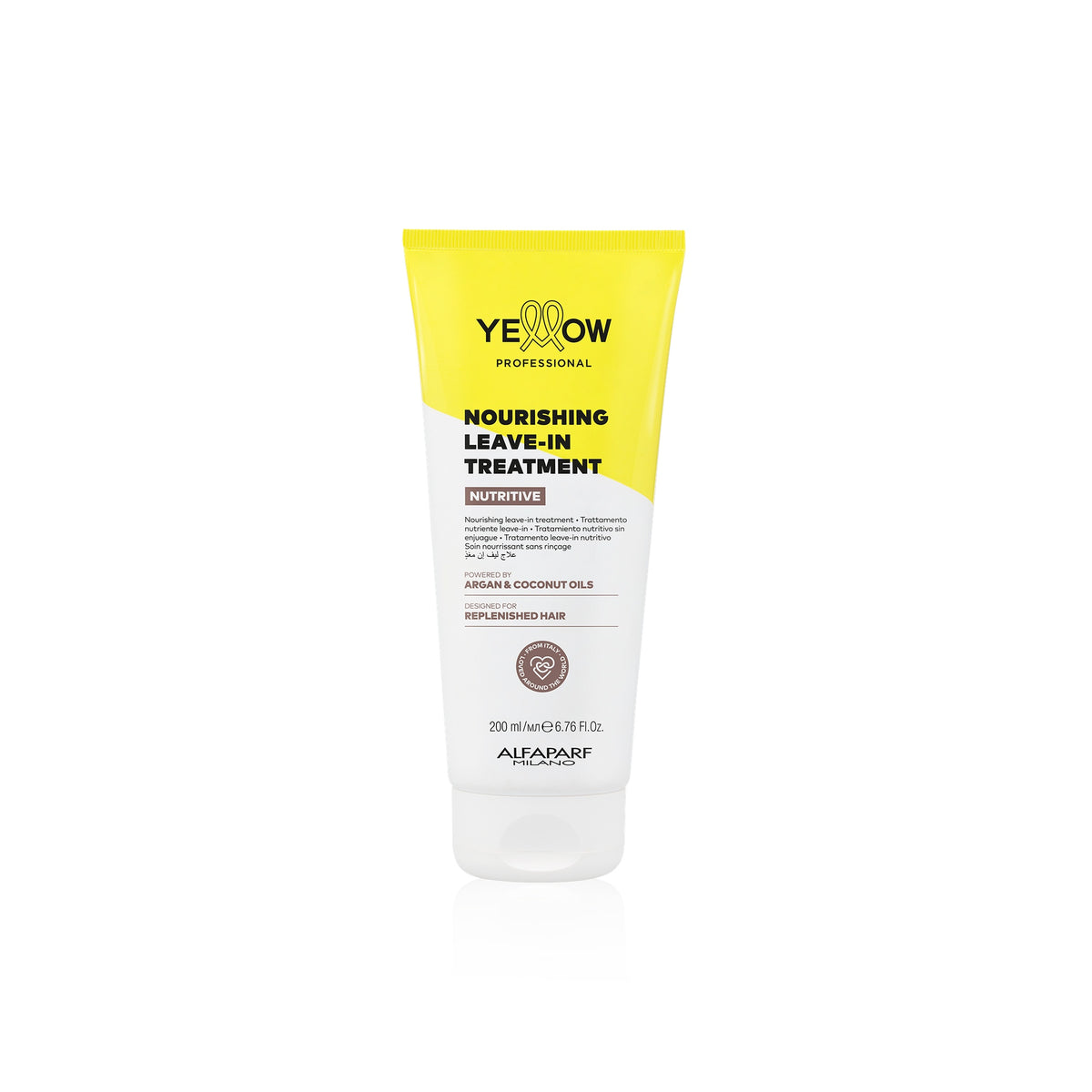 Yellow Professional Nutritive Nourishing Leave-in Treatment – Trattamento Nutriente Districante 200 ml, confezione frontale