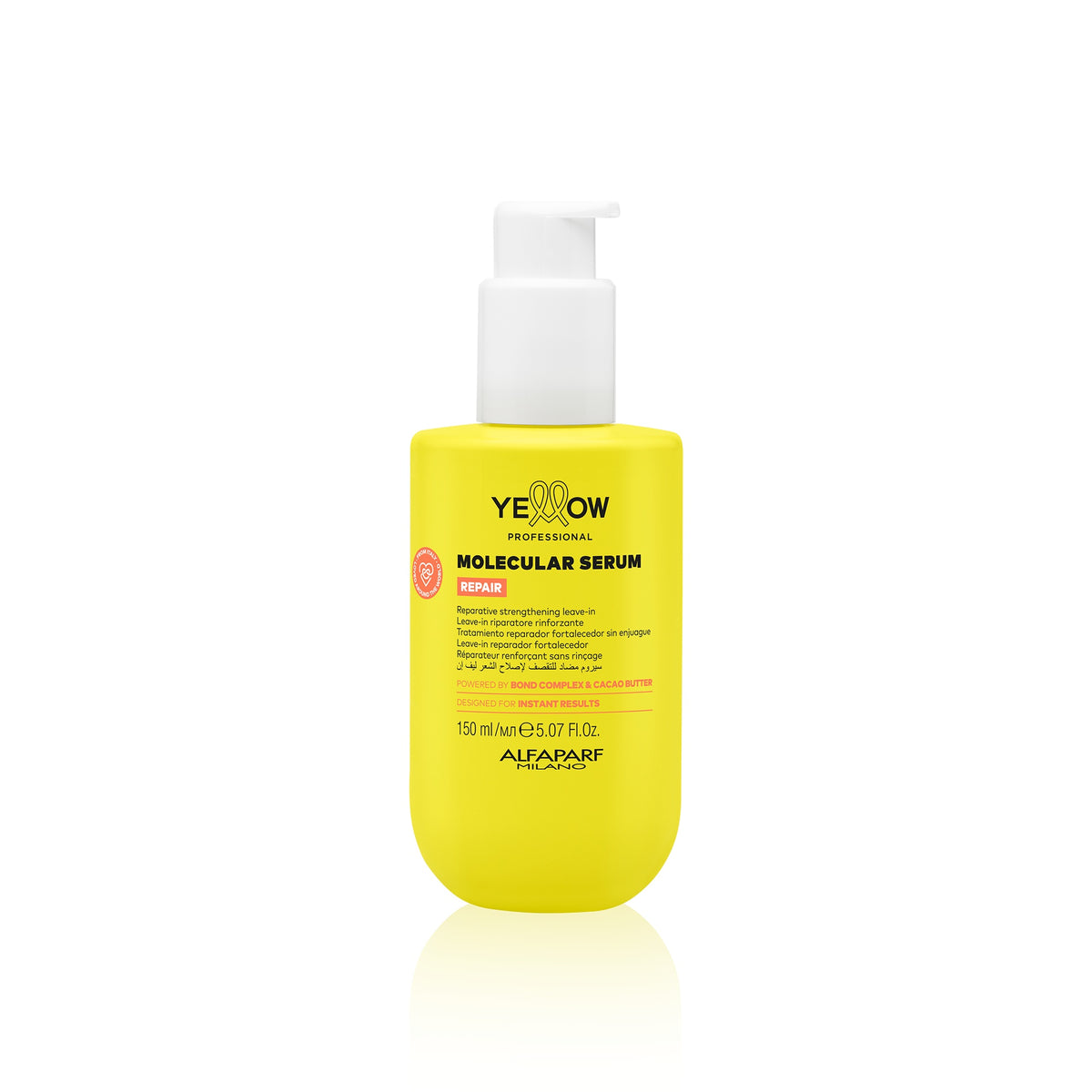 Yellow Professional Repair Molecular Serum – Leave-in riparatore rinforzante per capelli danneggiati 150 ml, confezione frontale