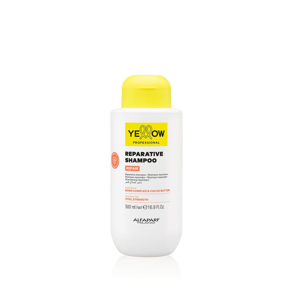 Yellow Professional Repair Reparative Shampoo – Shampoo riparatore per capelli danneggiati 500 ml, confezione frontale