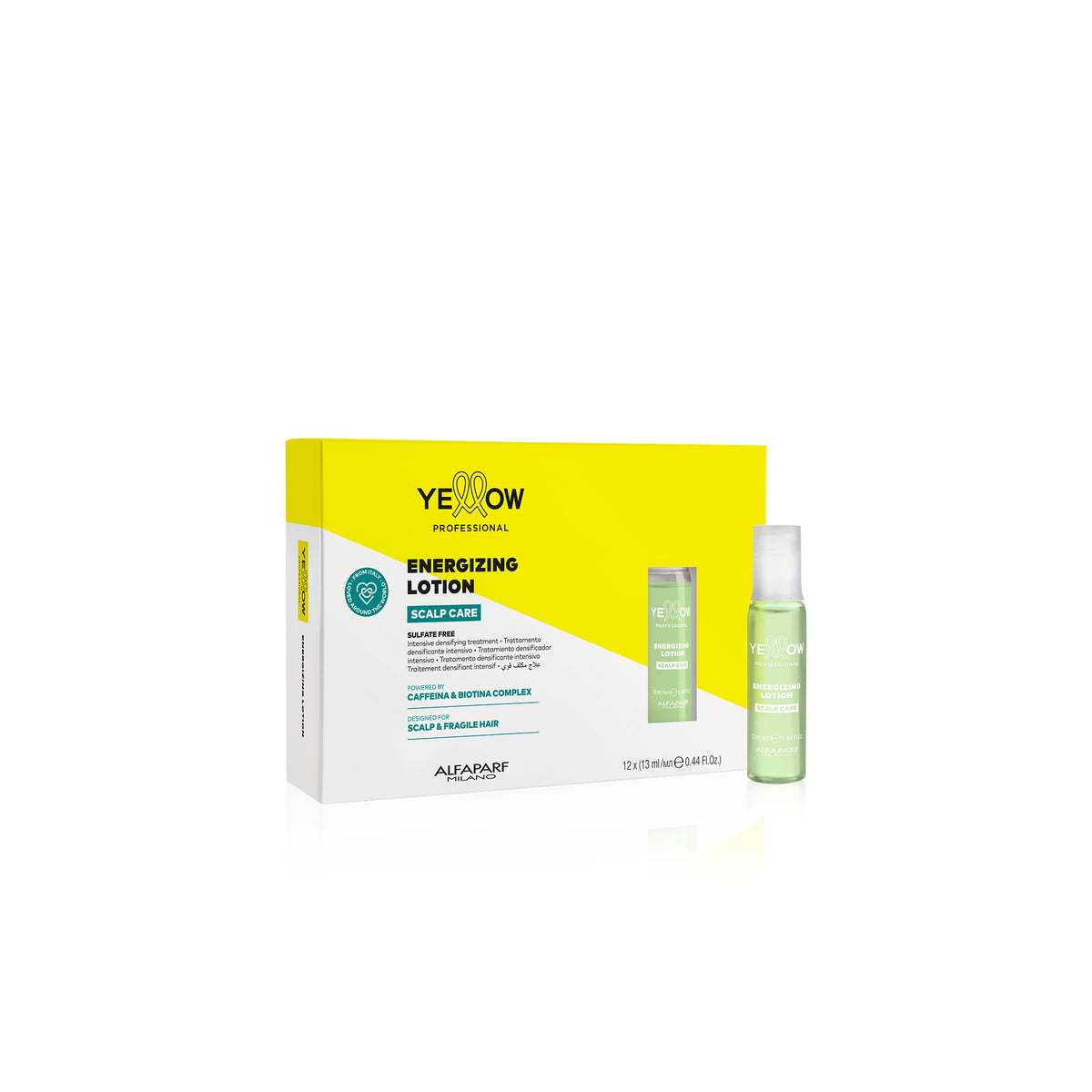Yellow Professional Scalp Energizing Lotion – Fiale Fortificanti Anticaduta 12  ×  13 ml, confezione frontale