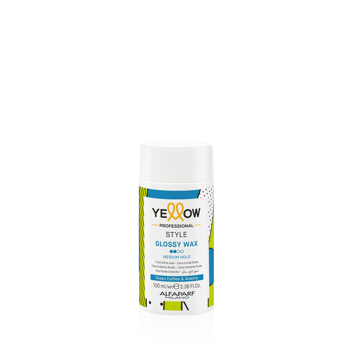 Yellow Professional Style Glossy Wax – Cera lucida fluida 100 ml, confezione frontale