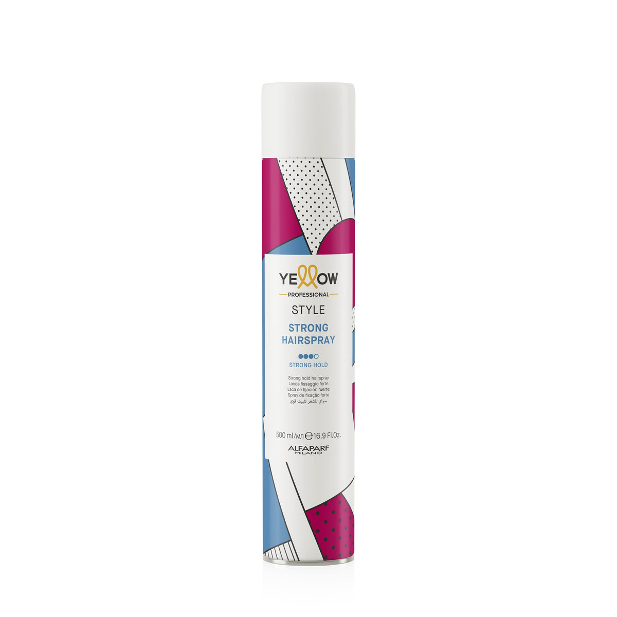 Yellow Professional Style Strong Hairspray – Lacca tenuta forte 500 ml, confezione frontale