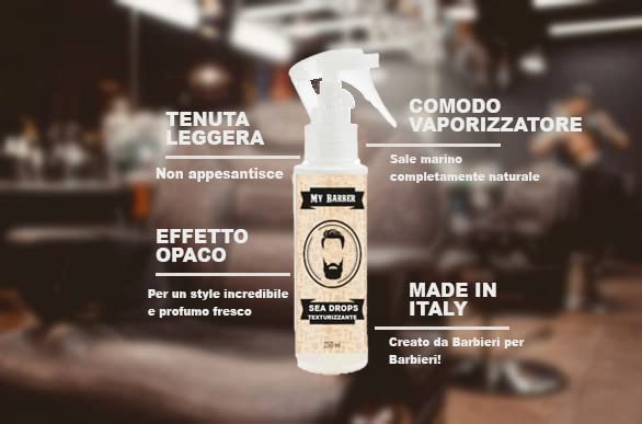 My Barber Sea salt spray, spray sale marino per capelli professionale, Dona Volume e Texture ai capelli, profumazione fresca 250 ml