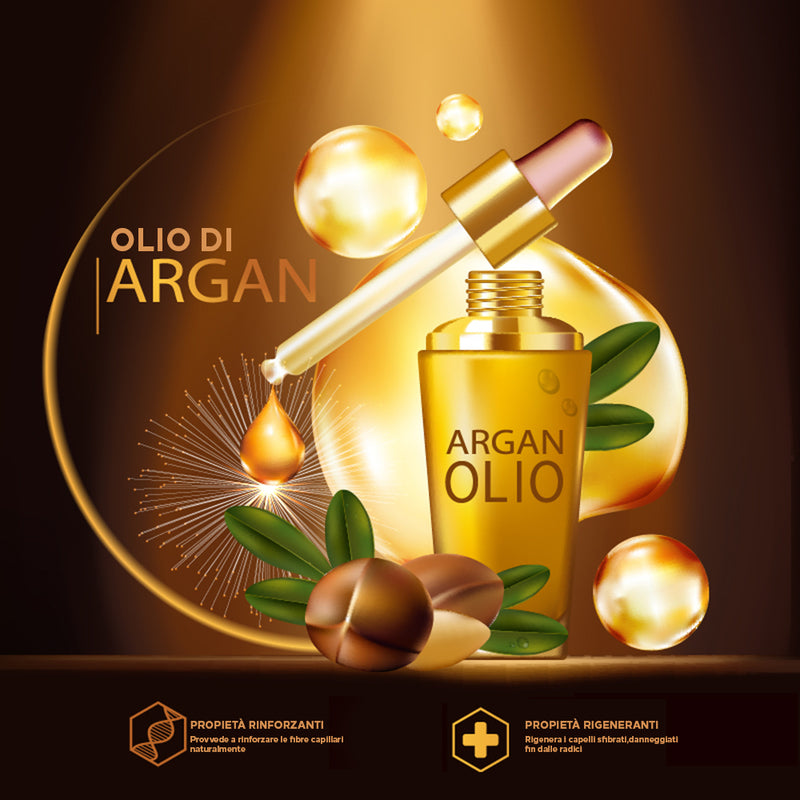 RR Line Set Shampoo + Maschera Argan e Cheratina + 2 Fiale Ristrutturanti