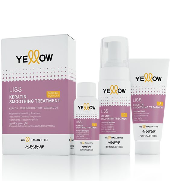Yellow LISS KERATIN Kit Trattamento lisciante